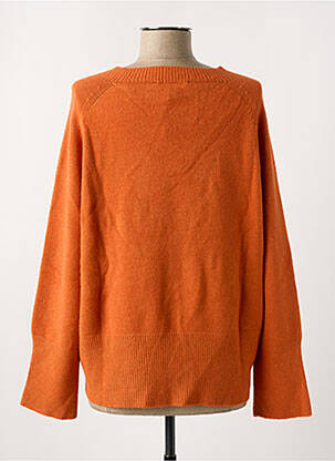 Pull coupe droite manches longues orange BLANC BOHEME femme