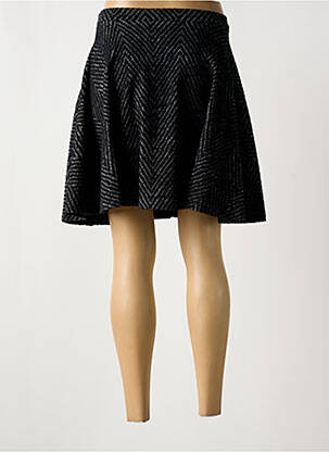 Jupe courte coupe évasée noir BLANC BOHEME femme