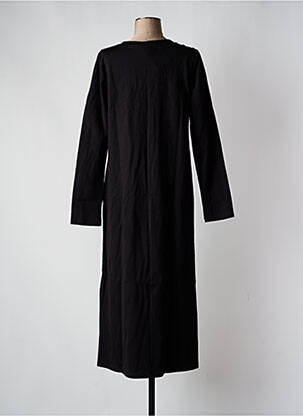 Robe longue manches longues manches longues noir BLANC BOHEME femme