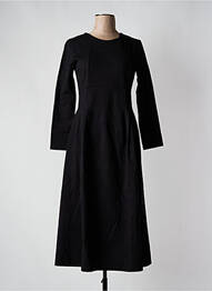 Robe longue manches longues manches longues noir BLANC BOHEME femme