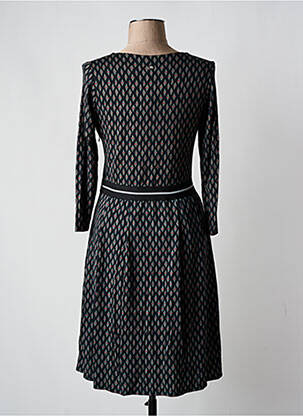 Robe mi-longue coupe fluide manches longues bleu BLANC BOHEME femme
