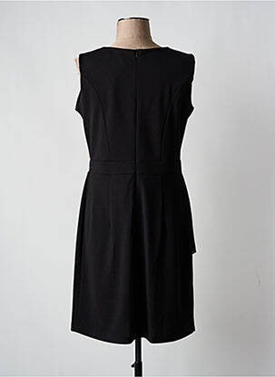 Robe mi-longue sans manche sans manche noir BLANC BOHEME femme