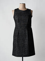 Robe courte sans manche sans manche noir BLANC BOHEME femme