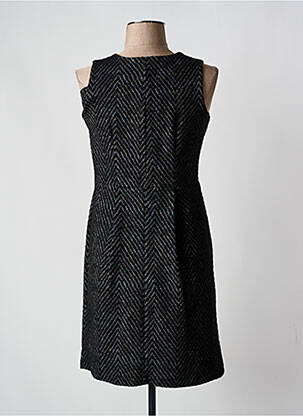 Robe courte sans manche sans manche noir BLANC BOHEME femme