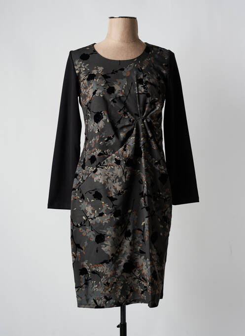 Robe mi-longue noir BLANC BOHEME pour femme