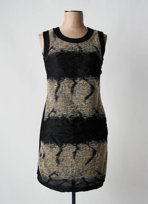 Robe mi-longue noir BLANC BOHEME pour femme