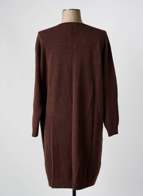 Robe pull marron BLANC BOHEME pour femme