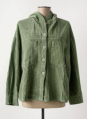 Veste casual coupe droite vert BLANC BOHEME femme