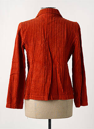 Blazer poches orange BLANC BOHEME femme