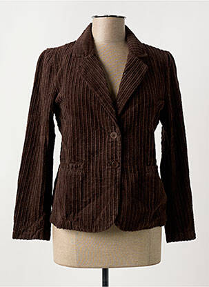 Blazer poches marron BLANC BOHEME femme
