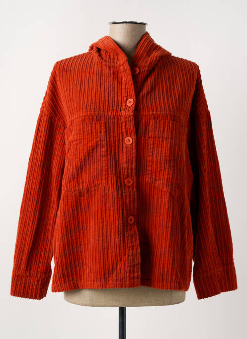 Veste casual orange BLANC BOHEME pour femme