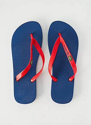 Tongs tissage satiné bout carré rouge IPANEMA homme