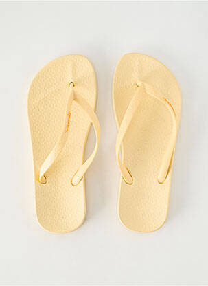 Tongs bout ouvert talon plat jusqu'à 3cm jaune IPANEMA femme