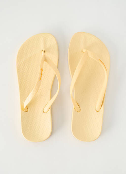 Tongs bout ouvert talon plat jusqu'à 3cm jaune IPANEMA femme