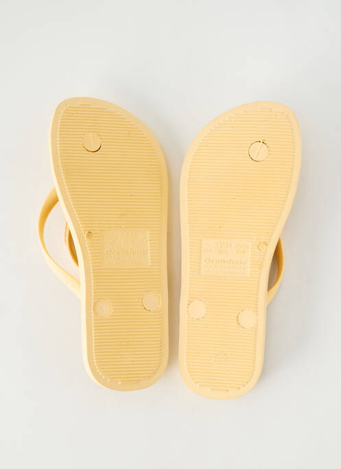 Tongs bout ouvert talon plat jusqu'à 3cm jaune IPANEMA femme