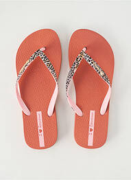 Tongs bout ouvert talon plat jusqu'à 3cm rose IPANEMA femme