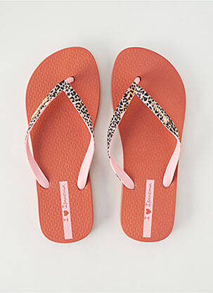 Tongs bout ouvert talon plat jusqu'à 3cm rose IPANEMA femme