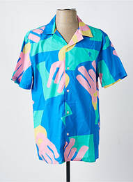 Chemise manches courtes imprimé fantaisie bleu FAGUO homme