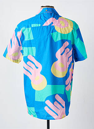 Chemise manches courtes imprimé fantaisie bleu FAGUO homme