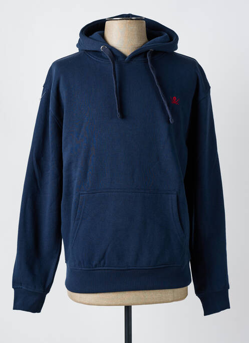 Sweat-shirt à capuche bleu THE TIME OF BOCHA pour homme