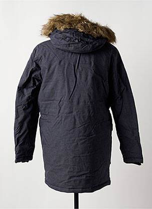 Parka finition intérieure doublure satiné a capuche bleu JACK & JONES homme