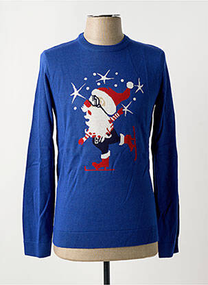 Pull col rond manches longues bleu JULES homme