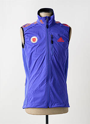 Doudoune col col montant sans capuche bleu ADIDAS garçon