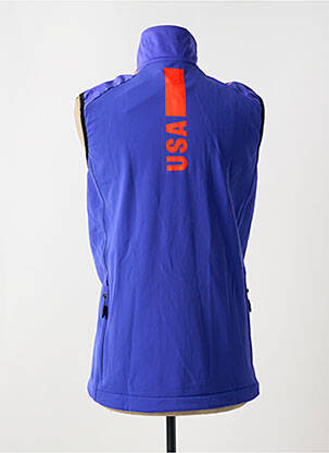 Doudoune col col montant sans capuche bleu ADIDAS garçon