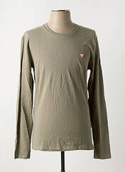 T-shirt vert GUESS pour homme seconde vue