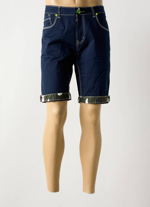 Bermuda stretch taille normale bleu DESIERTO homme