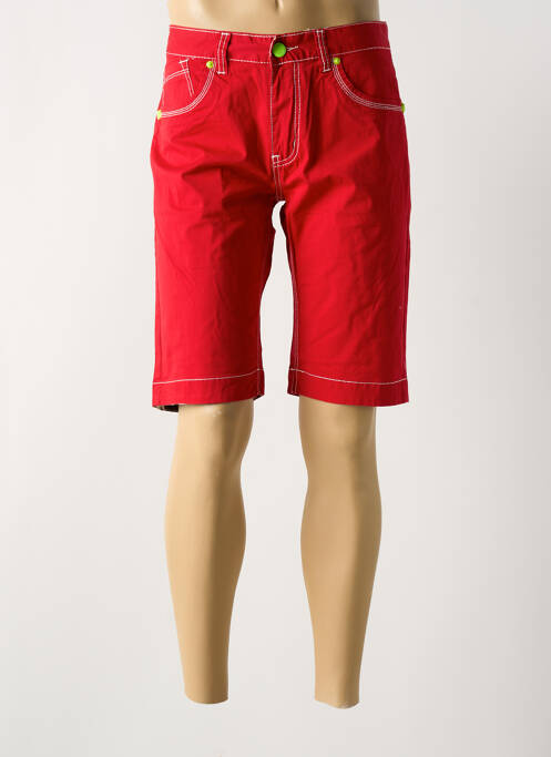 Bermuda stretch taille normale rouge DESIERTO homme