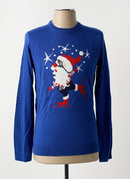 Pull col rond manches longues bleu JULES homme