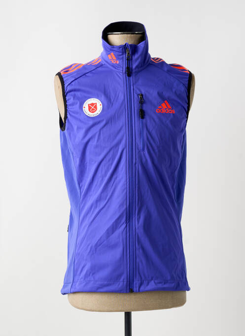 Doudoune col col montant sans capuche bleu ADIDAS garcon