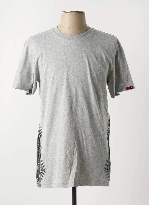 T-shirt gris ADIDAS pour homme