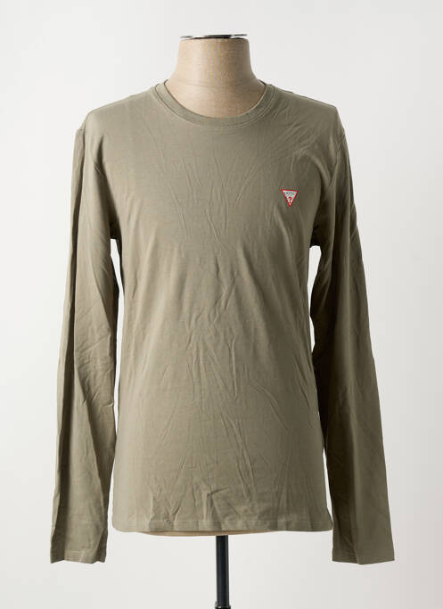 T-shirt vert GUESS pour homme