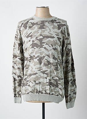 Pull col rond manches longues gris JULES homme