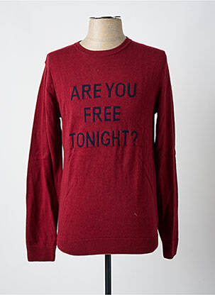 Pull col rond manches longues rouge JULES homme
