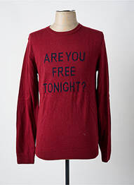 Pull col rond manches longues rouge JULES homme