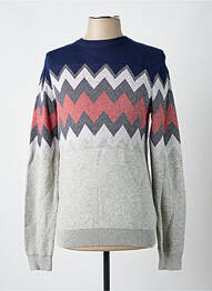 Pull col rond manches longues bleu BRICE homme