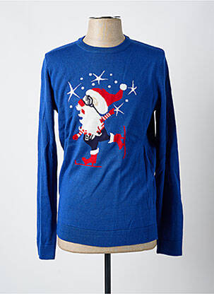 Pull col rond manches longues bleu JULES homme