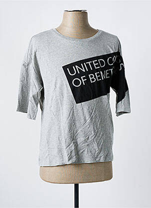 T-shirt coupe droite manches courtes gris UNITED COLORS OF BENETTON homme