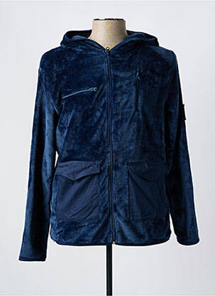 Polaire col rond bleu TORRENTE homme