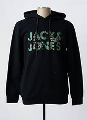 Sweat-shirt à capuche noir JACK & JONES pour homme seconde vue
