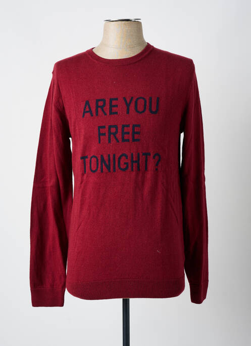 Pull col rond manches longues rouge JULES homme