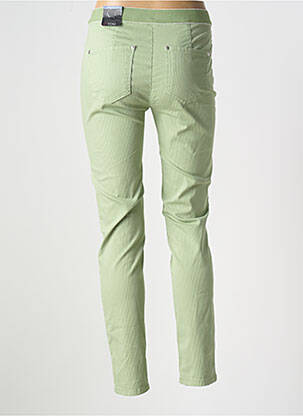 Pantalon slim taille élastique vert TONI femme