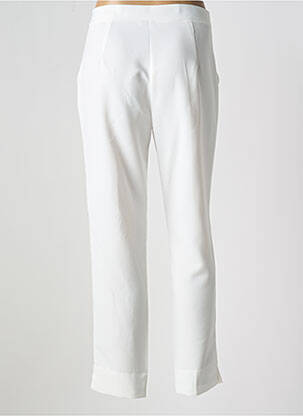 Pantalon droit tissage crêpe taille normale blanc FUEGO WOMAN femme