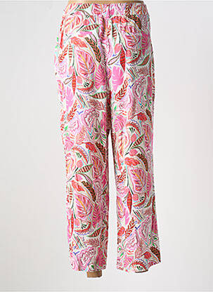 Pantalon 7/8 tissage popeline taille normale rose GARDEUR femme