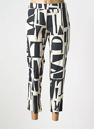 Pantalon 7/8 stretch taille normale noir MARIA BELLENTANI femme