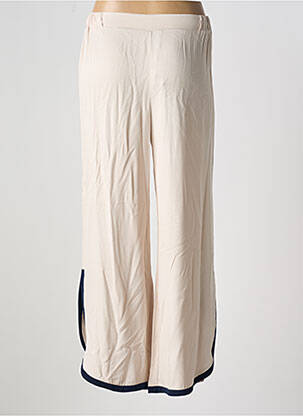 Pantalon large tissage popeline taille normale beige ELEONORA AMADEI femme