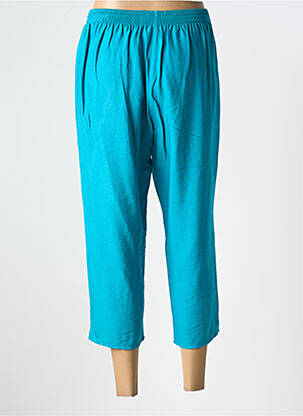 Pantacourt coupe droite taille normale bleu GEVANA femme